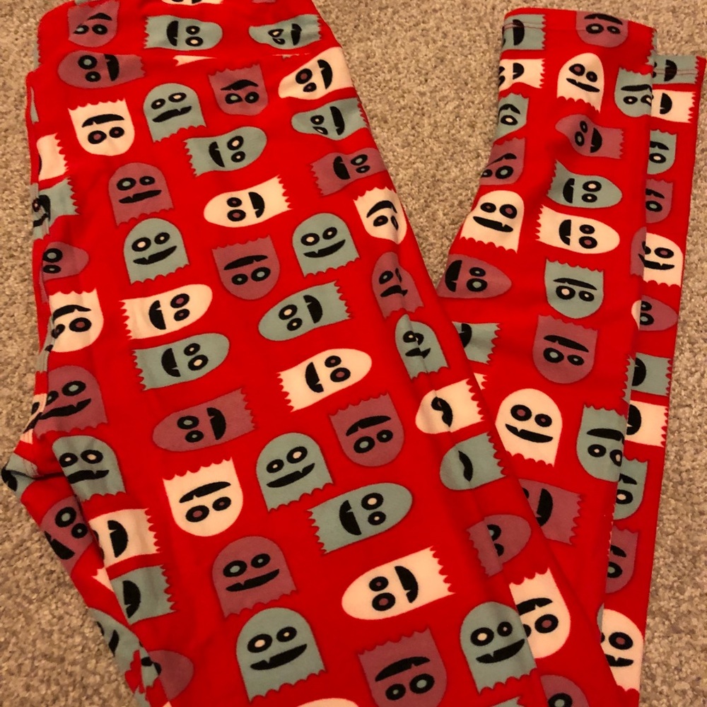 Lularoe TC Halloween Pac-Man ghost leggings